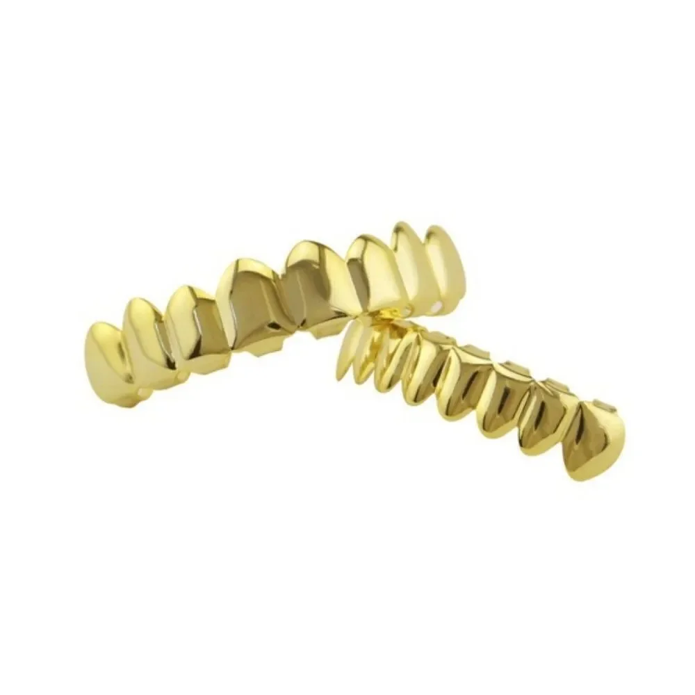 14k Gold Plated Grillz Set (Top & Bottom)